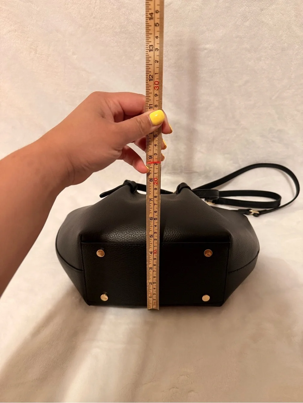 Isadora Black Leather Tote Bag
